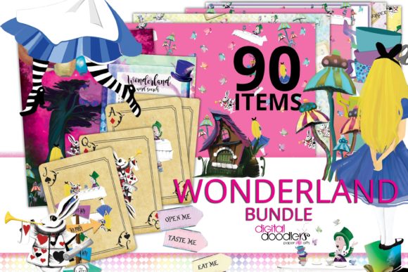Alice in Wonderland bundle to embellish any Wonderland themed project!