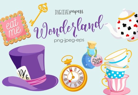 Wonderland, Tea party, Garden party, Scrapbooking