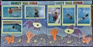 Fish, Ocean, Sea, Mermaid scrapbooking layout example