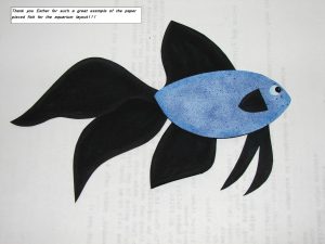 Template for layered fish paper piecing for any fish, sea, aquarium, mermaid, or aquatic layout, card or project