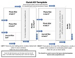 Free, downloadable template to get the most page elements from two pieces of scrapbooking paper