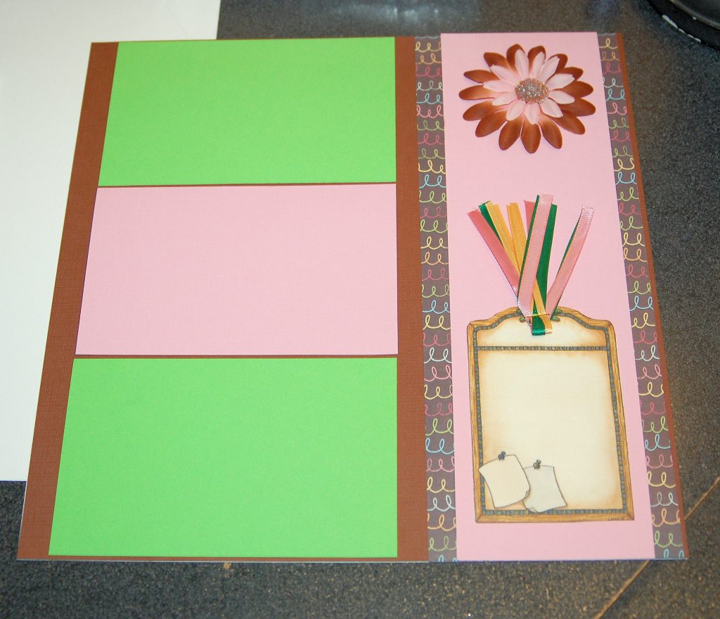 Scrapbooking sketch and instructions for crossword layout