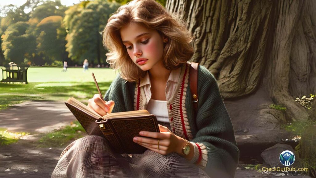 Girl journaling