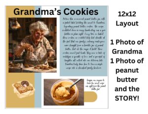 Grandmas Cookies layout sketch